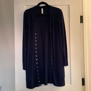 Silver Icing Oh Snap Long Cardigan (Zenana Outfitters)